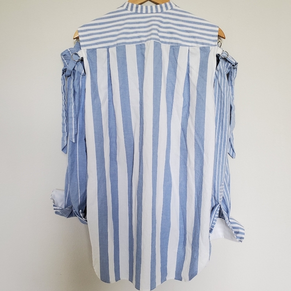 NWOT Tú Grace Striped Button Down Shirt - Picture 2 of 13